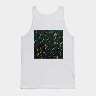 Camouflage - Brown Teal Tank Top